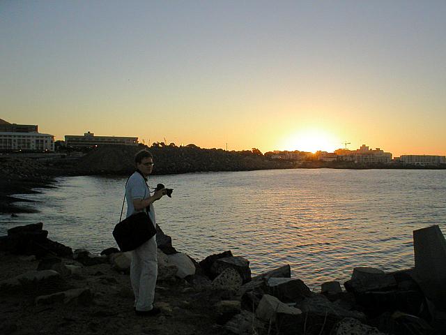 Johan enjoying sunset in Cape Town