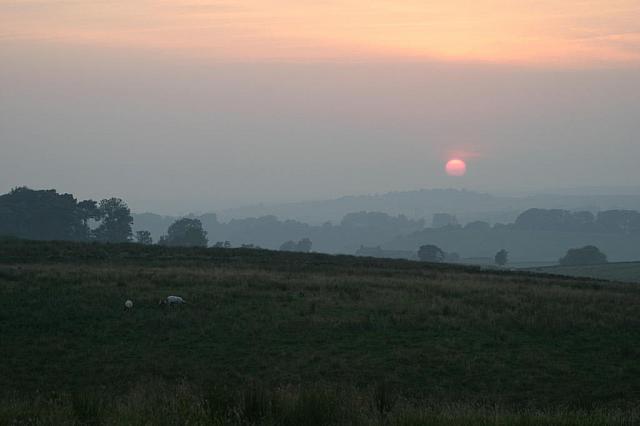Sunset near Hadrians Wall