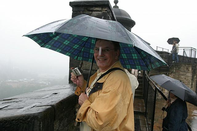 Karl wet, and rain on the lens.  Amazing spot for the rain.