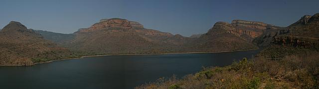 Lake at the bottom of Blyde River Canyon