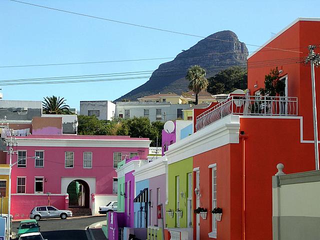 Colourful buildings in Cape Town