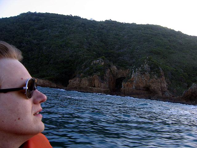 Johan enjoying the ride ... or getting seasick?