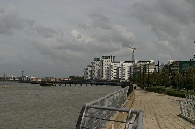 View east along the Thames.