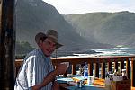 Karl enjoying lunch on a hot day at Tsitsikama